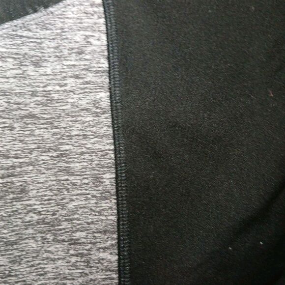 Victoria Secret Pink Ultimate Black/Gray Athletic Leggings Sheer Pockets Large - Picture 6 of 16